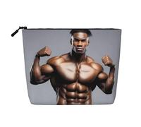 XZDLXJ Fit Physique Trousse de maquillage monocouche imperméable aspect lin avec fermeture éclair pour vos besoins quotidiens ou de voyage, noir, taille unique, Noir , Taille unique