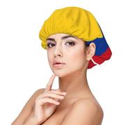 XZDLXJ Flag of Colombia Bonnet de nuit en satin pour adulte Protection des cheveux et confort Noir Taille unique