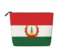 XZDLXJ Flag of Mahabad Trousse de maquillage imperméable avec fermeture éclair Aspect lin Noir Taille unique, Noir , Taille unique