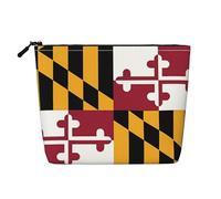 XZDLXJ Flag of Maryland Trousse de maquillage monocouche imperméable avec fermeture éclair pour vos besoins quotidiens ou de voyage Noir Taille unique, Noir , Taille unique