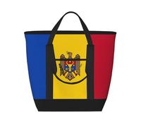 XZDLXJ Flag of Moldova Sac à bandoulière isotherme de grande capacité pour aliments chauds et froids Noir Taille unique, Noir , Taille unique