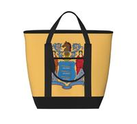 XZDLXJ Flag of New Jersey Sac à bandoulière isotherme de grande capacité pour aliments chauds et froids Noir Taille unique, Noir , Taille unique
