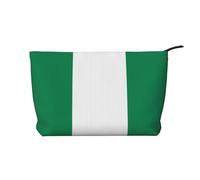 XZDLXJ Flag of Nigeria Trousse de maquillage en velours côtelé, adaptée pour les voyages et un usage quotidien, doublure robuste, longue durée de vie, noir, taille unique, Noir , Taille unique