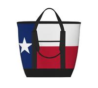 XZDLXJ Flag of Texas Sac à bandoulière isotherme de grande capacité pour aliments chauds et froids Noir Taille unique