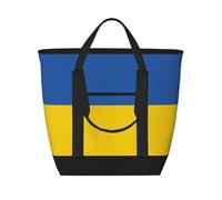 XZDLXJ Flag of Ukraine Sac à bandoulière isotherme de grande capacité pour aliments chauds et froids Noir Taille unique, Noir , Taille unique