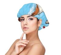 XZDLXJ Flying Seagulls Bonnet de nuit en satin pour adulte Protection des cheveux et confort Noir Taille unique