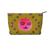 XZDLXJ Funny Face Trousse de maquillage en velours côtelé, adaptée pour les voyages et un usage quotidien, doublure robuste, assure la longévité, noir, taille unique, Noir , Taille unique