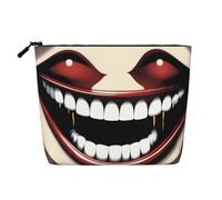 XZDLXJ GhoulishGrins Trousse de maquillage monocouche imperméable aspect lin avec fermeture éclair pour vos besoins quotidiens ou de voyage, noir, taille unique, Noir , Taille unique
