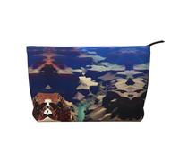 XZDLXJ Grand Canyon Trousse de maquillage en velours côtelé, adaptée pour les voyages et un usage quotidien, doublure robuste, longue durée de vie, noir, taille unique, Noir , Taille unique