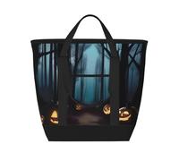 XZDLXJ HauntedHollows Sac à bandoulière isotherme de grande capacité pour aliments chauds et froids, noir, taille unique, Noir , Taille unique