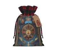 XZDLXJ Holy Visions Sac en toile de jute avec cordon de serrage et étiquette en papier kraft, Noir , M