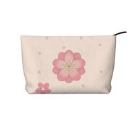 XZDLXJ Little Cherry Blossoms Trousse de maquillage en velours côtelé, adaptée pour les voyages et un usage quotidien, doublure robuste, assure la longévité, noir, taille unique, Noir , Taille unique
