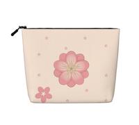 XZDLXJ Little Pink Cherry Blossoms Trousse de maquillage imperméable avec fermeture éclair pour vos besoins quotidiens ou de voyage Noir Taille unique, Noir , Taille unique