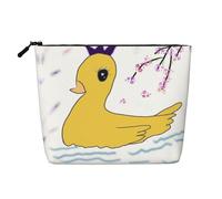 XZDLXJ Little Yellow Duck Trousse de maquillage imperméable avec fermeture éclair Aspect lin Noir Taille unique, Noir , Taille unique