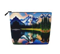 XZDLXJ Mountain Majesty Trousse de maquillage monocouche imperméable avec fermeture éclair pour vos besoins quotidiens ou de voyage, noir, taille unique, Noir , Taille unique