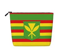 XZDLXJ Native Hawaiian Flag Trousse de maquillage imperméable à une couche avec fermeture éclair pour vos besoins quotidiens ou de voyage, noir, taille unique, Noir , Taille unique