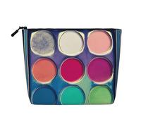 XZDLXJ Palette de couleurs ronde résistante à l'eau avec fermeture éclair pour vos besoins quotidiens ou de voyage, noir, taille unique, Noir , Taille unique