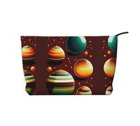 XZDLXJ Planets in Space Trousse de maquillage en velours côtelé, adaptée pour les voyages et un usage quotidien, doublure robuste, assure la longévité, noir, taille unique, Noir , Taille unique