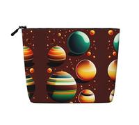 XZDLXJ Planets in Space Trousse de maquillage imperméable à une couche avec fermeture éclair pour vos besoins quotidiens ou de voyage, noir, taille unique, Noir , Taille unique