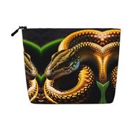 XZDLXJ Quetzalcoatlus - Trousse de maquillage à une couche avec fermeture éclair - Résistante à l'eau - Aspect lin - Pour vos besoins quotidiens ou de voyage - Noir - Taille unique, Noir , Taille