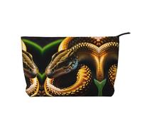 XZDLXJ Quetzalcoatlus - Trousse de maquillage en velours côtelé, adaptée pour les voyages et un usage quotidien, doublure robuste, assure la longévité, noir, taille unique, Noir , Taille unique