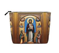 XZDLXJ Religious Art Trousse de maquillage à une seule couche imperméable avec fermeture éclair pour vos besoins quotidiens ou de voyage, noir, taille unique, Noir , Taille unique