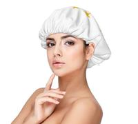 XZDLXJ Rhode Island State Flag Bonnet de nuit en satin pour adulte Protection des cheveux et confort Noir Noir Taille unique