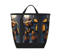 XZDLXJ Robots at War Sac à bandoulière isotherme de grande capacité pour aliments chauds et froids, noir, Taille unique