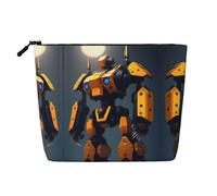 XZDLXJ Robots at War Trousse de maquillage imperméable aspect lin avec fermeture éclair pour vos besoins quotidiens ou de voyage, noir, taille unique, Noir , Taille unique