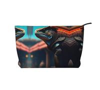 XZDLXJ Ronin iguane dans une trousse de maquillage en velours côtelé cyberpunk berpunk, adaptée pour les voyages et un usage quotidien, doublure robuste, assure la longévité, noir, taille unique, Noir