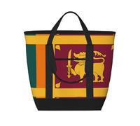 XZDLXJ Sac à bandoulière isotherme de grande capacité avec drapeau du Sri Lanka pour aliments chauds et froids, noir, taille unique, Noir , Taille unique
