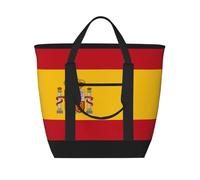 XZDLXJ Sac à bandoulière isotherme de grande capacité avec drapeau espagnol pour aliments chauds et froids, noir, taille unique, Noir , Taille unique