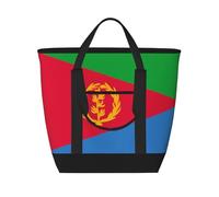 XZDLXJ Sac à bandoulière isotherme de grande capacité pour aliments chauds et froids Motif drapeau érythréen Noir Taille unique, Noir , Taille unique