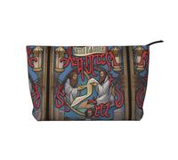 XZDLXJ Saints and Sinners Trousse de maquillage en velours côtelé, adaptée pour les voyages et un usage quotidien, doublure robuste, assure la longévité, noir, taille unique, Noir , Taille unique