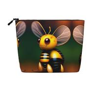 XZDLXJ Sitting Bee Trousse de maquillage imperméable aspect lin avec fermeture éclair pour vos besoins quotidiens ou de voyage Noir Taille unique, Noir , Taille unique