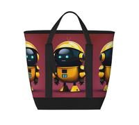 XZDLXJ Smart Robot Sac à bandoulière isotherme de grande capacité pour aliments chauds et froids, noir, taille unique, Noir , Taille unique