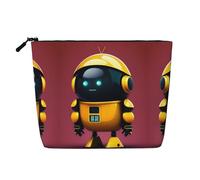 XZDLXJ Smart Robot Trousse de maquillage monocouche imperméable aspect lin avec fermeture éclair pour vos besoins quotidiens ou de voyage, noir, taille unique, Noir , Taille unique