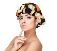 XZDLXJ Smile Pattern Bonnet de nuit en satin pour adulte Protection des cheveux et confort Noir Taille unique