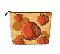 XZDLXJ Trousse de maquillage à une couche avec fermeture éclair - Résistante à l'eau - Aspect lin - Pour vos besoins quotidiens ou de voyage - Noir - Taille unique, Noir , Taille unique