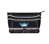 XZDLXJ Trousse de maquillage Concert Night en velours côtelé, adaptée pour les voyages et un usage quotidien, doublure robuste, assure la longévité, noir, taille unique, Noir , Taille unique