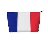 XZDLXJ Trousse de maquillage en velours côtelé avec drapeau français, adaptée pour les voyages et un usage quotidien, doublure robuste, assure la longévité, noir, taille unique, Noir , Taille unique