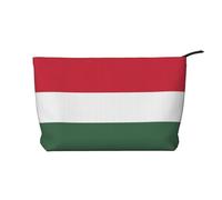 XZDLXJ Trousse de maquillage en velours côtelé avec motif drapeau de la Hongrie, adaptée pour les voyages et un usage quotidien, doublure robuste, longue durée de vie, noir, taille unique, Noir ,