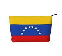 XZDLXJ Trousse de maquillage en velours côtelé avec motif drapeau du Venezuela, idéale pour les voyages et un usage quotidien, doublure robuste, longue durée de vie, noir, taille unique, Noir , Taille