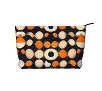 XZDLXJ Trousse de maquillage en velours côtelé avec motif sourire, adaptée pour les voyages et un usage quotidien, doublure robuste, assure la longévité, noir, taille unique, Noir , Taille unique