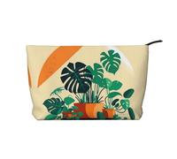 XZDLXJ Trousse de maquillage en velours côtelé de bambou avec dos tortue, adaptée pour les voyages et un usage quotidien, doublure robuste, assure la longévité, noir, taille unique, Noir , Taille