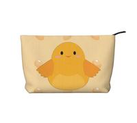 XZDLXJ Trousse de maquillage en velours côtelé motif poussin, adaptée pour les voyages et un usage quotidien, doublure robuste, assure la longévité, noir, taille unique, Noir , Taille unique