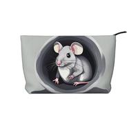 XZDLXJ Trousse de maquillage en velours côtelé Mouse in the Hole, adaptée pour les voyages et un usage quotidien, doublure robuste, assure la longévité, noir, taille unique, Noir , Taille unique