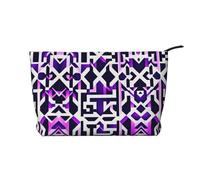 XZDLXJ Trousse de maquillage en velours côtelé violet labyrinthe, adaptée pour les voyages et un usage quotidien, doublure robuste, assure la longévité, noir, taille unique, Noir , Taille unique