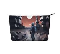 XZDLXJ Trousse de maquillage Exploration en velours côtelé, adaptée pour les voyages et un usage quotidien, doublure robuste, assure la longévité, noir, taille unique, Noir , Taille unique