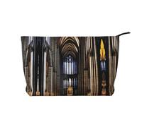 XZDLXJ Trousse de maquillage gothique en velours côtelé, adaptée pour les voyages et un usage quotidien, doublure robuste, assure la longévité, noir, taille unique, Noir , Taille unique